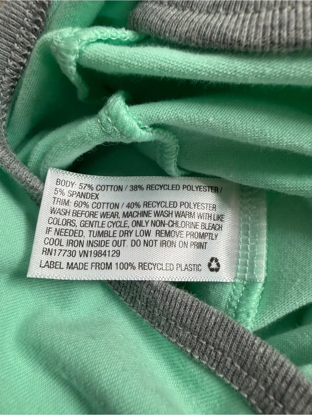 Cat & Jack Little Snuggle Bunny Mint Baby Romper 0-3 Months